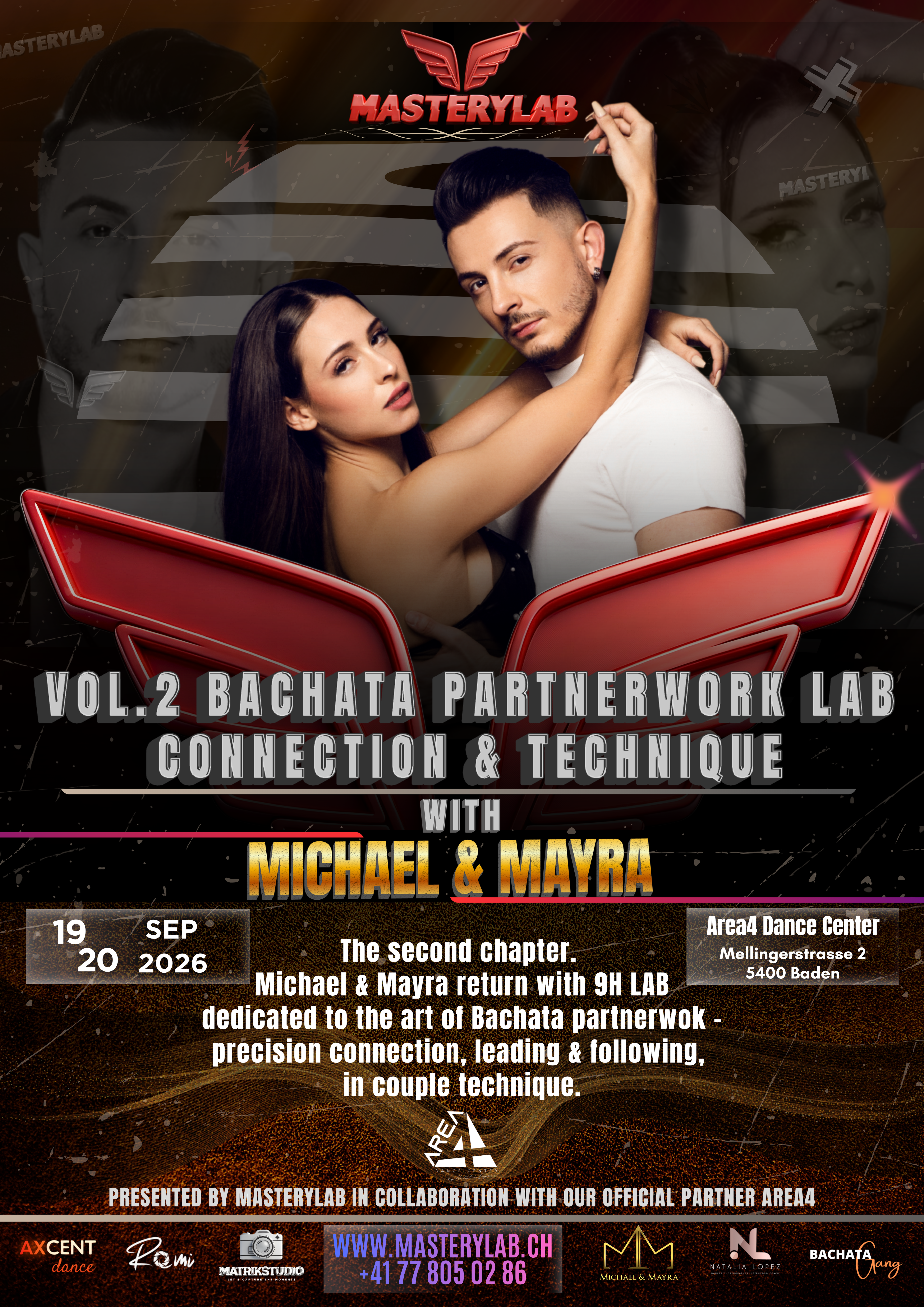 Vol.2 Bachata Partnerwork Lab - Connection & Technique with Michael & Mayra Flyer