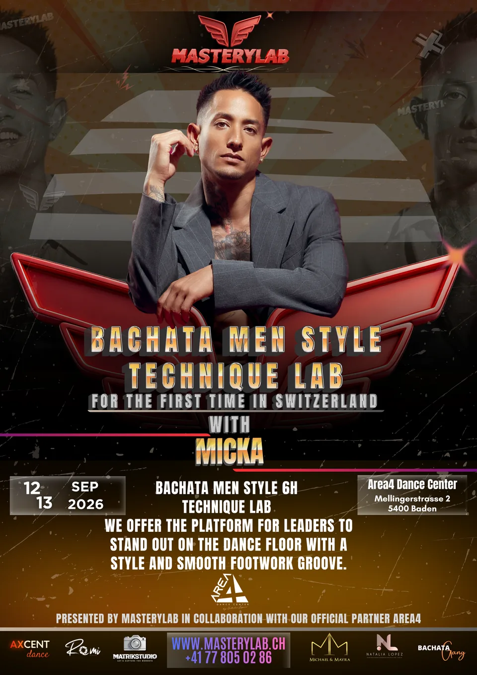 Bachata Men Style 6H Technique Lab - Micka Flyer